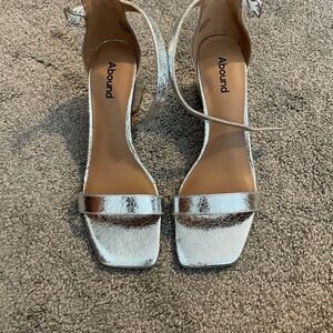 Abound Metallic Silver Heeled Sandals